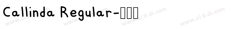 Callinda Regular字体转换